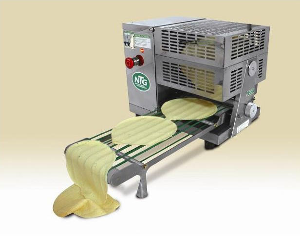 Imagen de Máquina automática para la producción de crepes o panqueques, con la posibilidad de producirlos dulces, salados, con harinas integrales, de colores, etc.